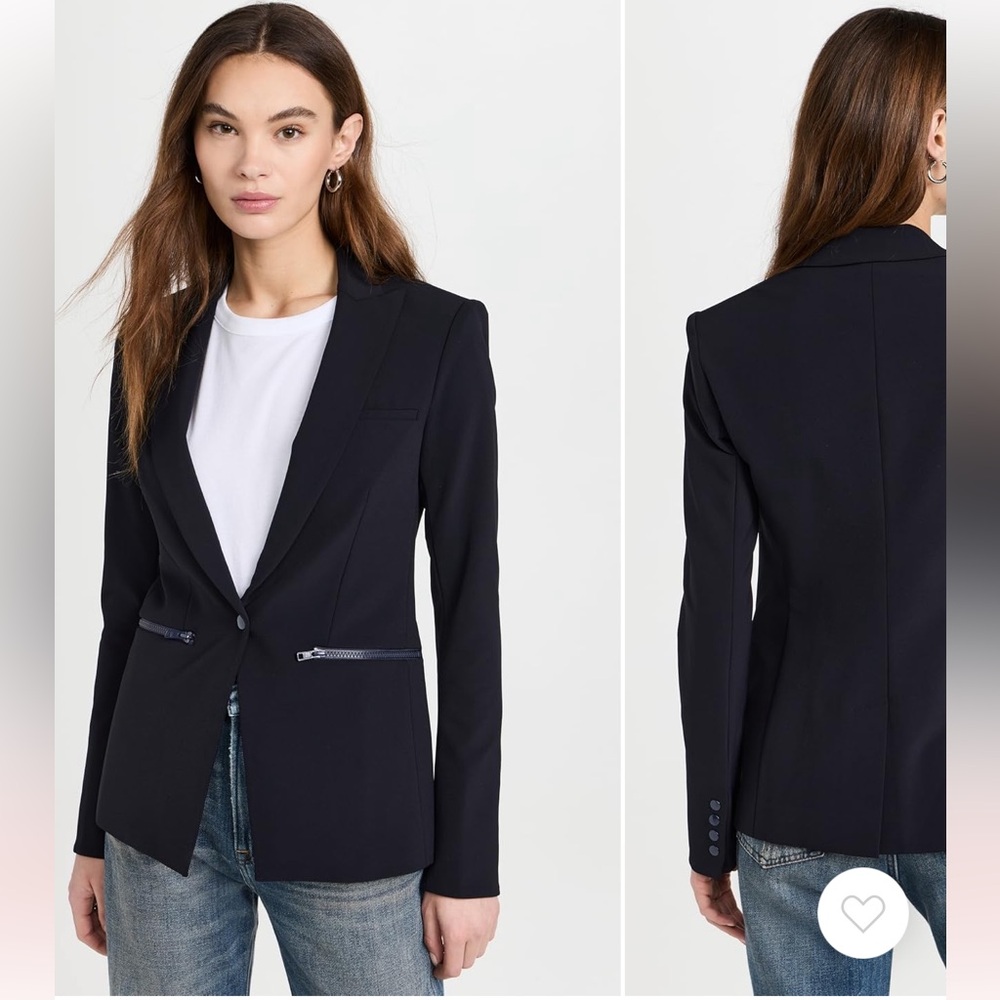 Veronica Beard NAVY Scuba Dickey Jacket